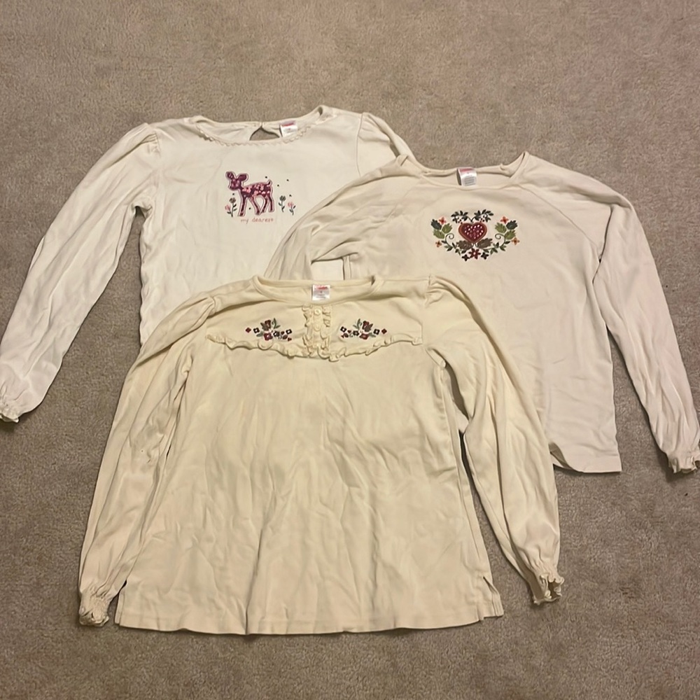 3 long sleeve girl Gymboree shirts